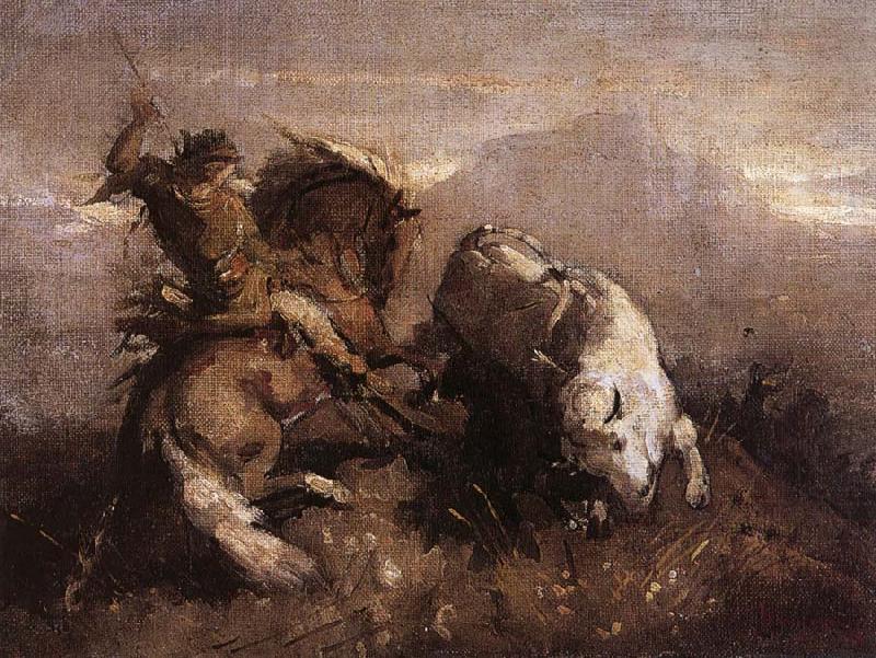 Dragos Fighting the Bison, Nicolae Grigorescu